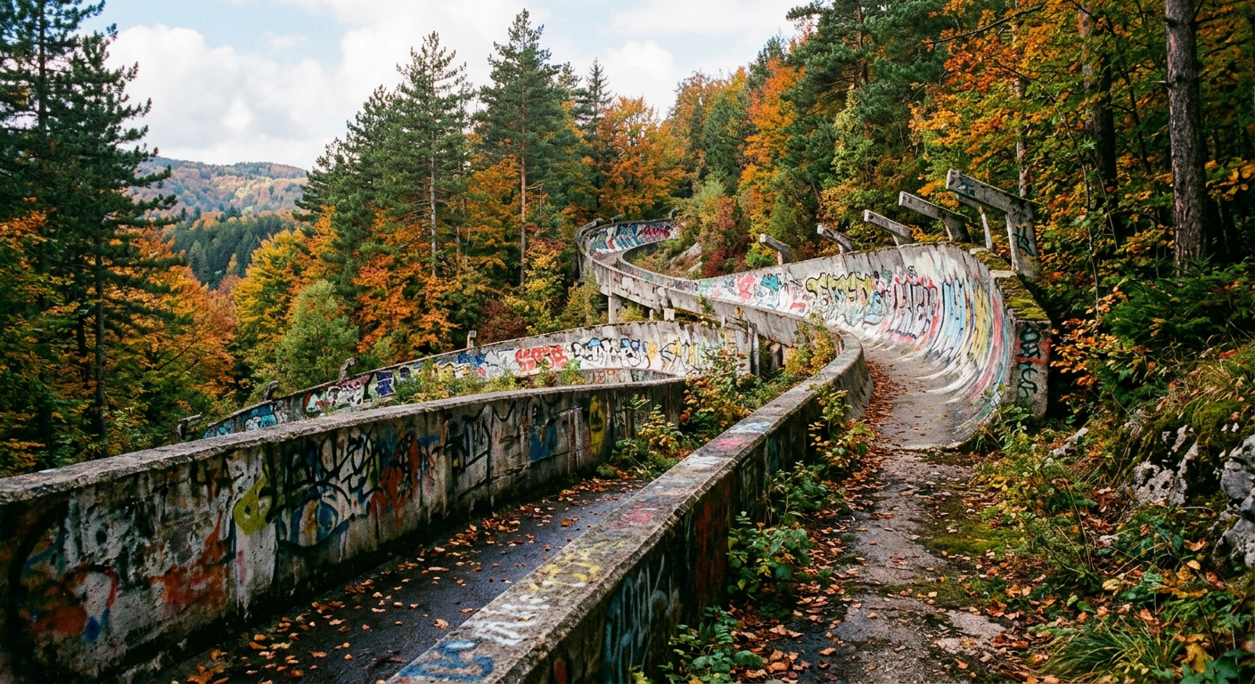 Bobsleigh track street-art walk